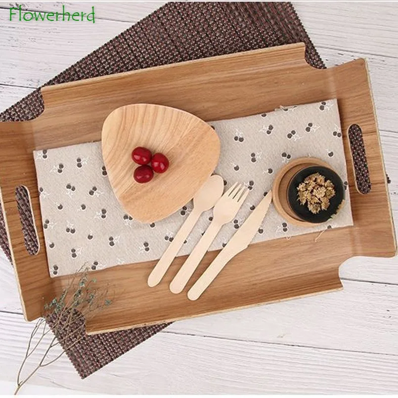 Бытовые Деревянный Поддон Чай посуда сухой Замочите лоток горшок для дома