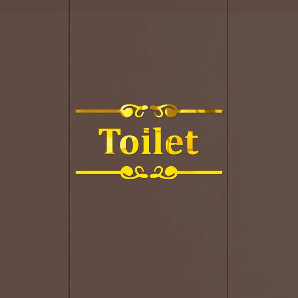 3D знак для туалета сделай сам наклейка на дверь унитаза ванной комнаты входная