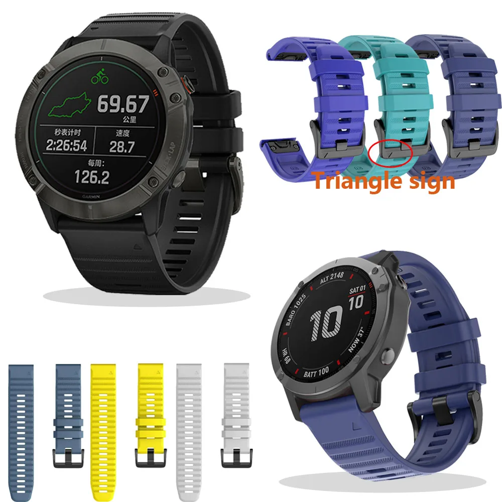 

Ремешок силиконовый для смарт-часов Garmin fenix 6 6x pro, быстросъемный браслет для Garmin Fenix 5X 5Plus пособие Mk1
