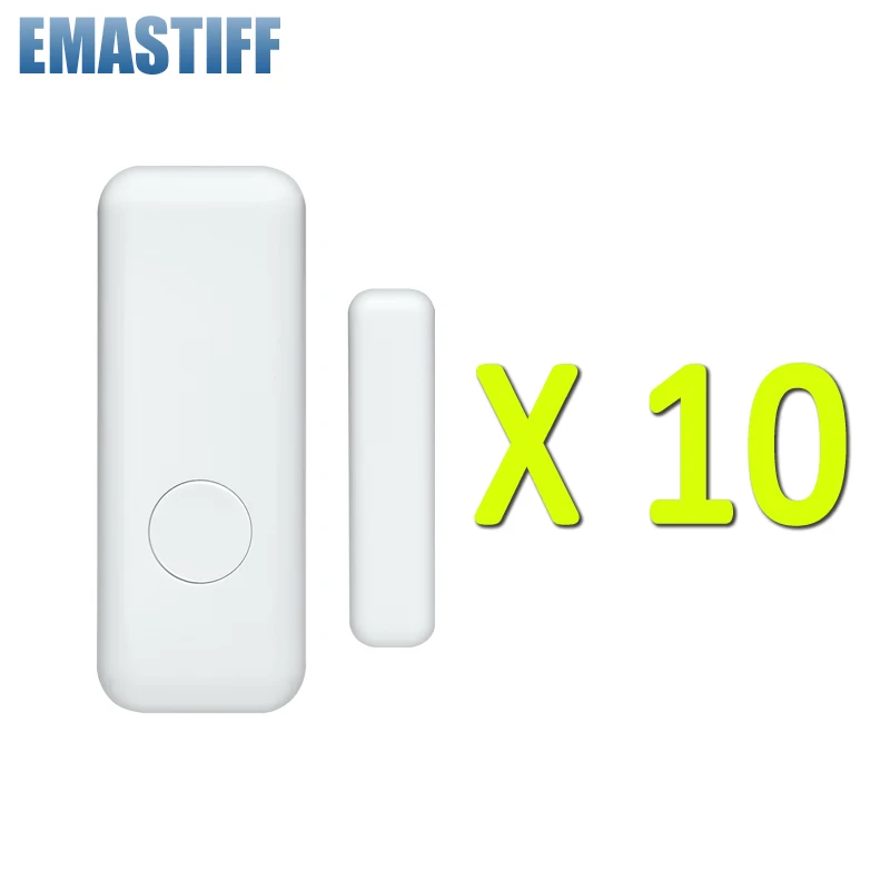 

MINI 10 PCS 433MHz Wireless Magnetic Contact Switch Sensor to Detect Door Open for GSM WIFI House Security Alarm System
