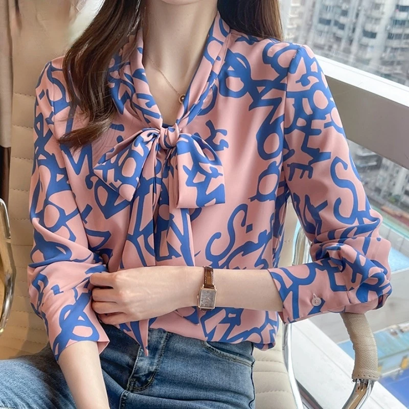 

Cheap wholesale 2021 spring summer autumn new fashion casual chiffon women shirt woman female OL long sleeve shirt Vy1318
