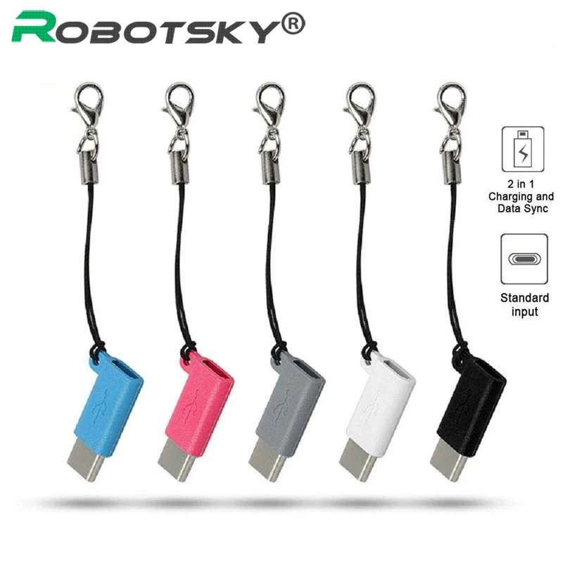 Адаптер OTG Type C с разъемом папа на Micro USB Мама кабель для зарядки и синхронизации