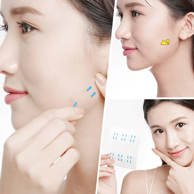 

New 80Pcs/Set Invisible Thin Face Stickers Face Facial Line Wrinkle Sagging Skin V-Shape Face Lift Up Fast Chin Adhesive Tape