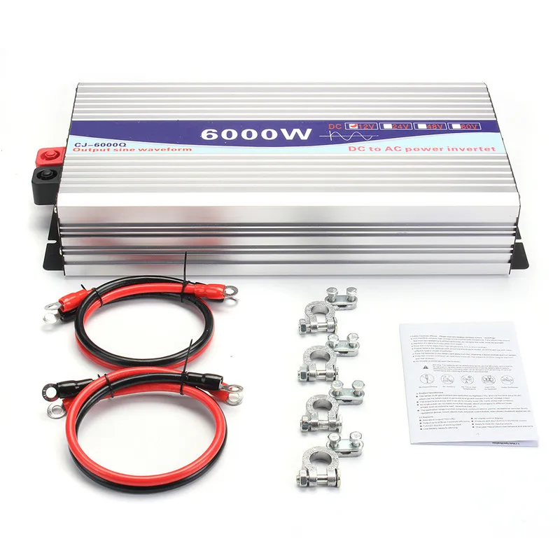 

Pure Sine Wave Power Inverter 12V To AC 220V 3000W/4000W/5000W/6000W Intelligent Screen Voltage transformer Inverter