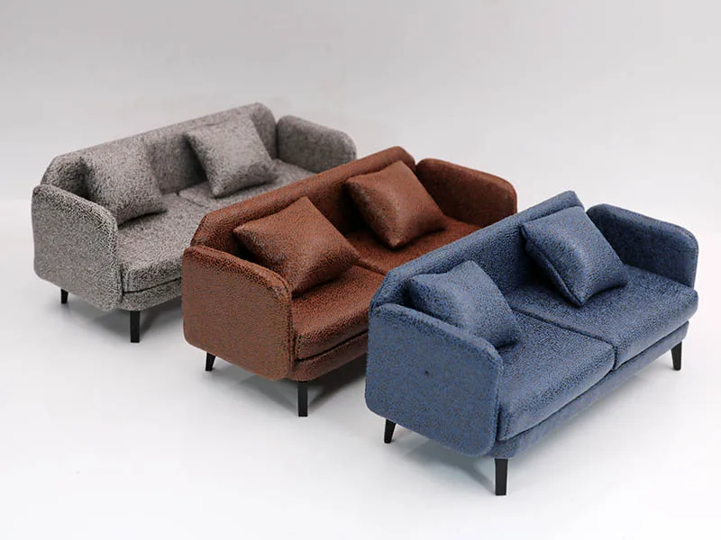 

1/12 Scale Love-seat Sofa Model for 6''Figure Body Accessories Scene DIY