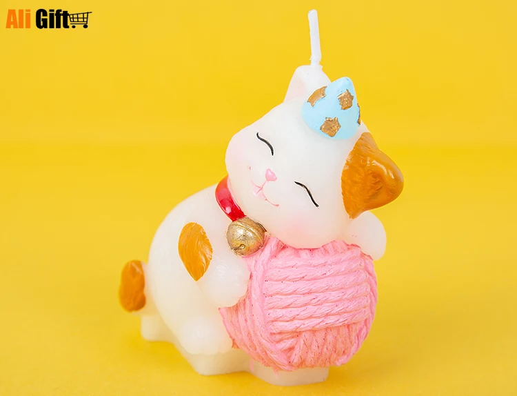 Свечи на день рождения в виде киски кошки мяу звезды Формовочная свеча