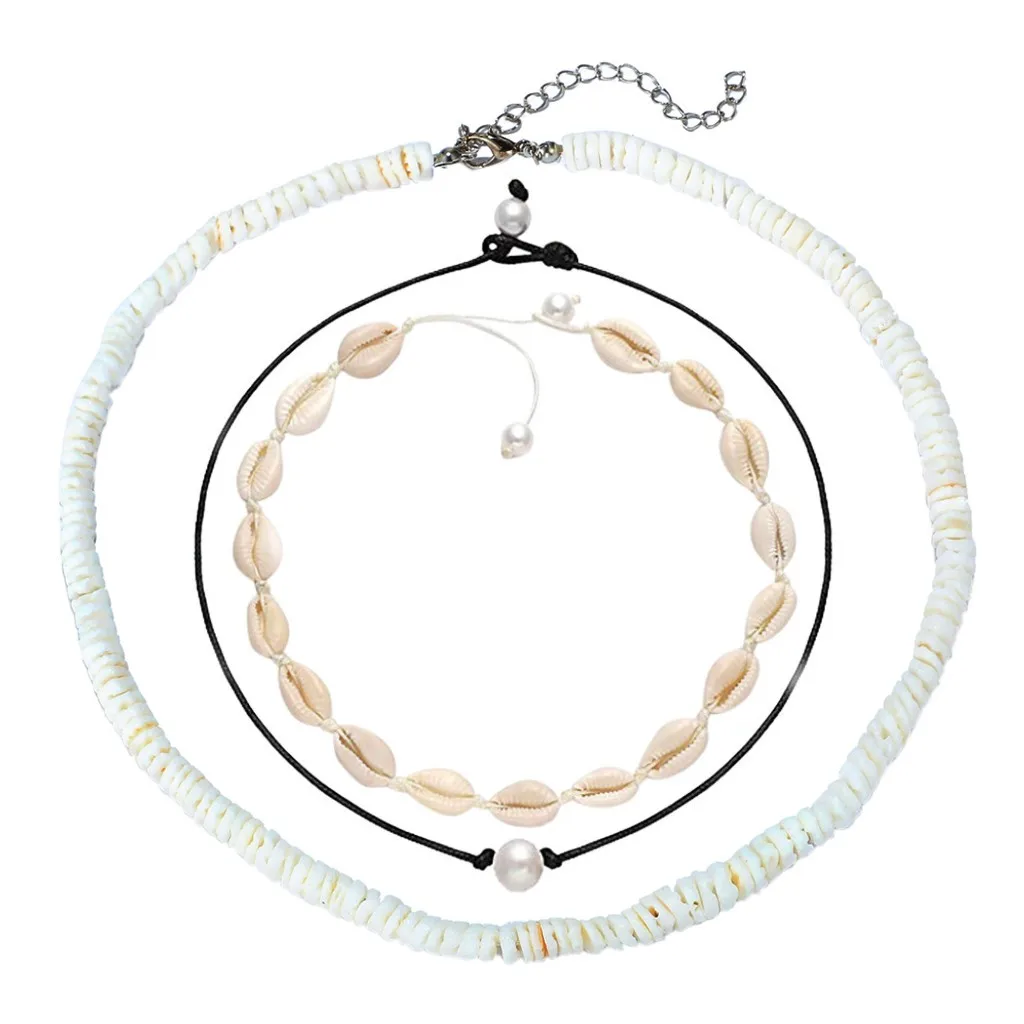 Жемчужное ожерелье чокер в виде ракушек для женщин гавайская ракушка жемчуг