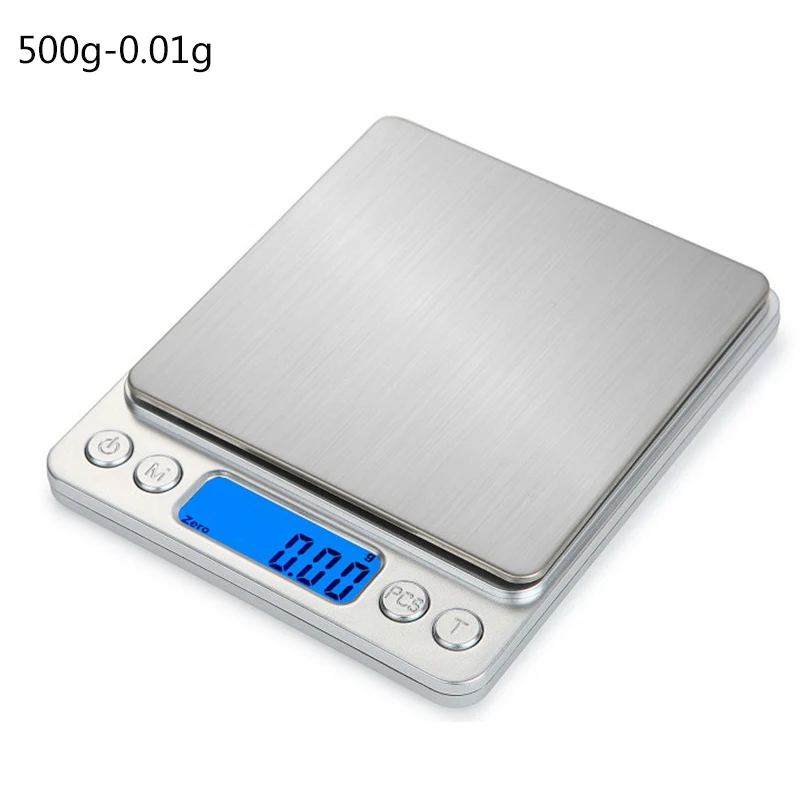 500g-0.01g 0,01/0,1g 1/2 кг/3 кг мини точность грамм Вес весы цифровые весы ЖК-дисплей электронные весы для Чай выпечки Кухня - Цвет: 500g-0.01g