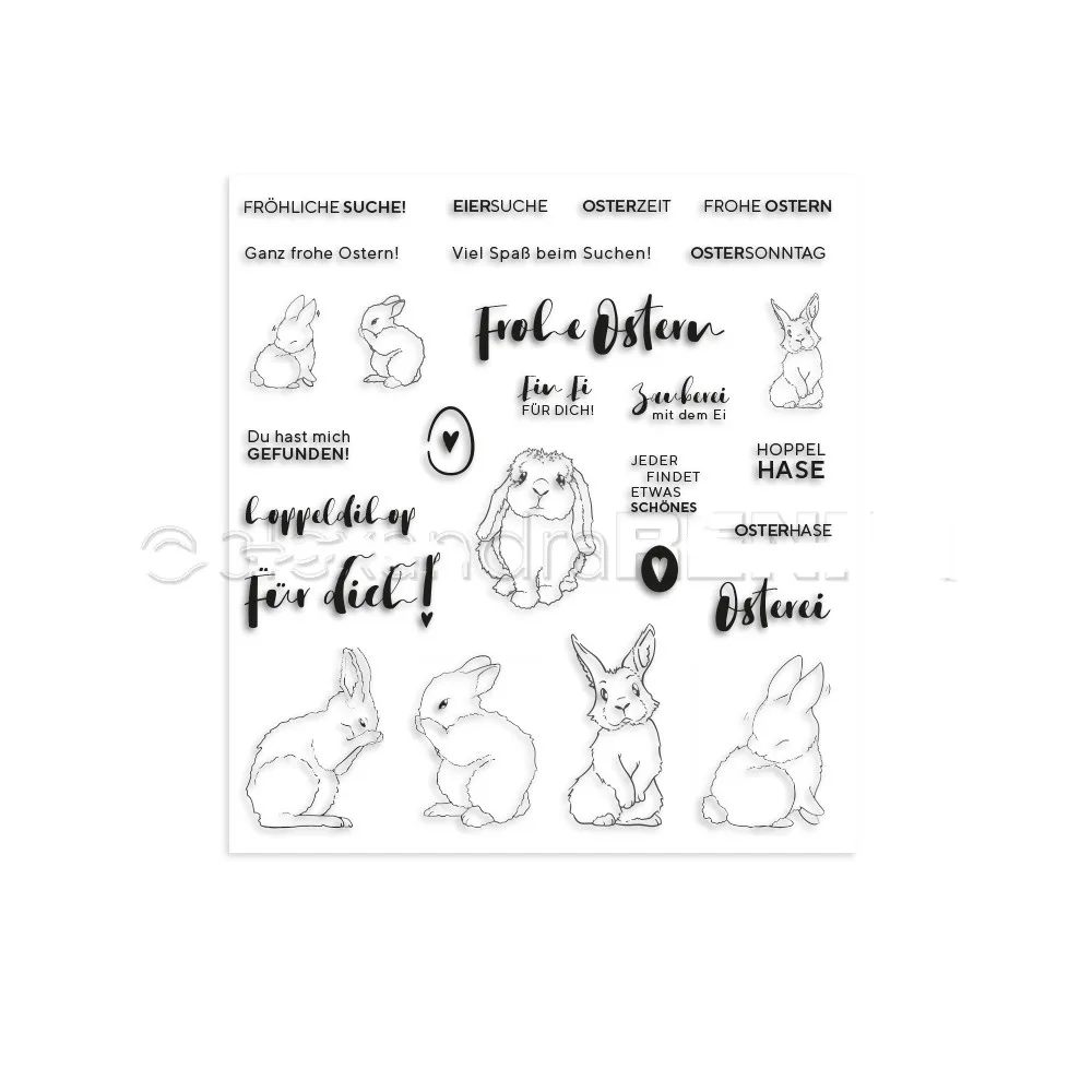 

CLEAR STAMP German Easter DIY Scrapbook Card album paper craft silicon rubber roller transparent stamps 1227