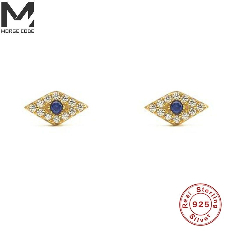 

MC 925 Silver Earrings For Women Zircon Fashion Eyes Sterling Plata Piercing Stud Ear Rings Mini Unusual Pendientes Mujer