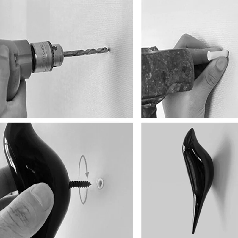 Креативные настенные крючки в форме птицы деревянный стеллаж для хранения зерна