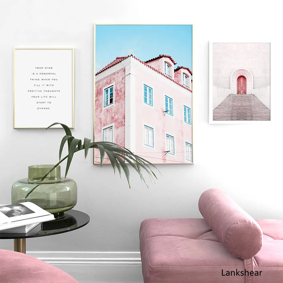 Морская пляжная дверь лестница цитаты пейзаж настенная Картина на холсте