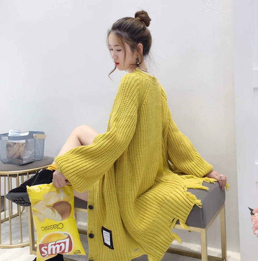 

Long Cardigan Female Autumn Winter Women Long Sleeve 2020 Fashion Cardigan Sweater Knitted Cardigans For Women Jacket Tops B642