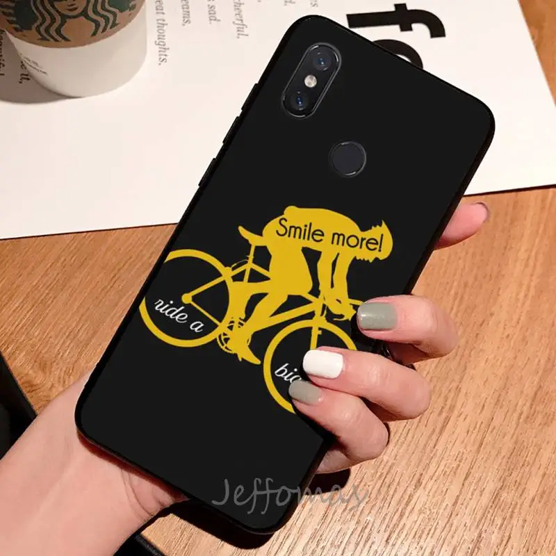 

BIKE CYCLING cartoon art pattern Phone Case For Xiaomi Redmi note 7 8 9 t max3 s 10 pro lite coque shell cover funda