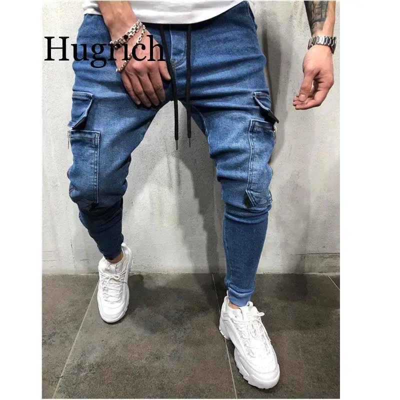 2020 Lado Listrado Jeans Rasgado Moda Streetwear Mens Skinny Jeans Stretch Calas Slim Casual Denim Jeans calas de brim hombre