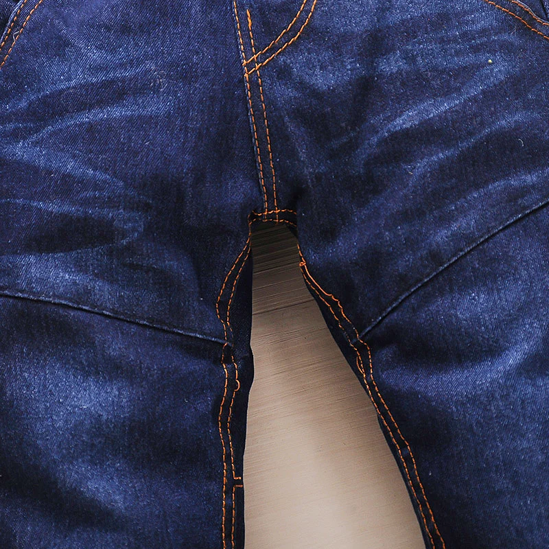 Джинсы для мальчиков BibiCola зимние теплые длинные штаны из плотного хлопка