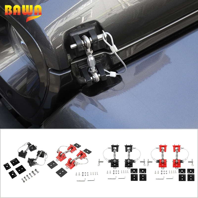 

BAWA Car Lock Hood Latch Catch Retro Style Car Engine Hood Lock Accessories for Jeep Wrangler JL 2018+ Gladiator JT 2018+