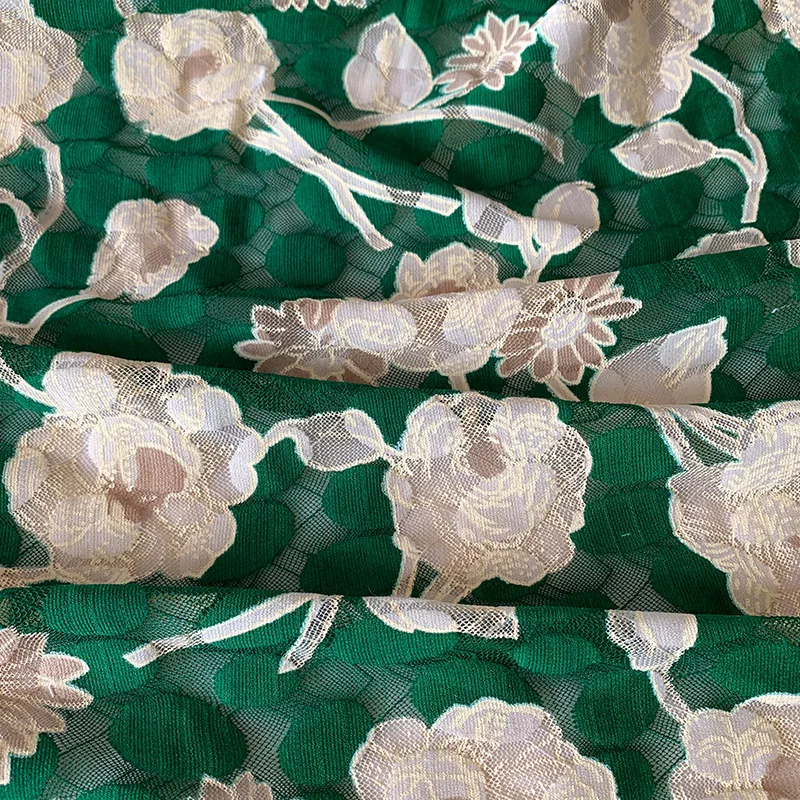 

Su Fuer lace mesh fabric dress dance skirt micro-permeable four-sided stretch clothing fabric handmade DIY hollow 16.8-5