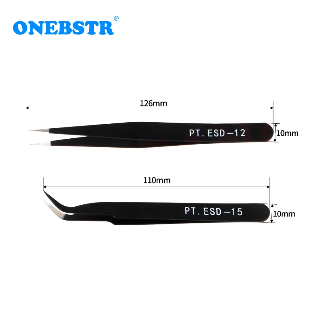 Антистатические маленькие пинцеты из нержавеющей стали прямые налокотники для