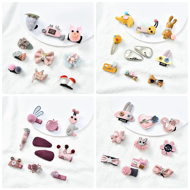 10 шт./компл. детские милые цвета мультфильм украшение в виде фруктов заколки для