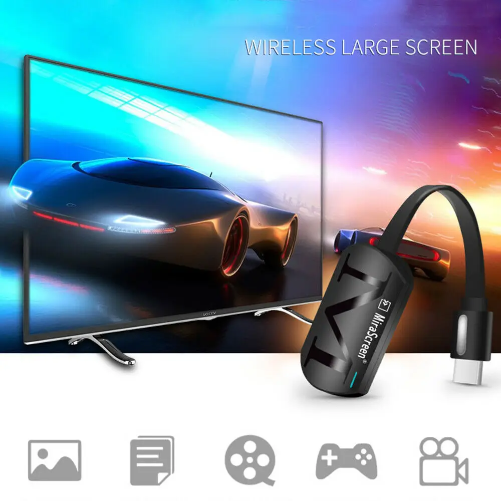 

Dongle Mirascreen Bluetooth Adapter Anycast HDMI WiFi Transmitter Display Home