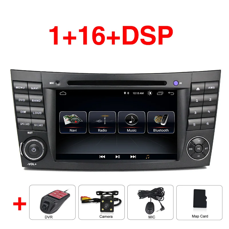 1G Add Camera DVR Для Mercedes Benz e-класс W211 E200 E220 E240 E270 E280 200-2008 W219 Android 9 автомобильный dvd Радио мультимедийный плеер с gps DSP - Цвет: 1G Add Camera DVR