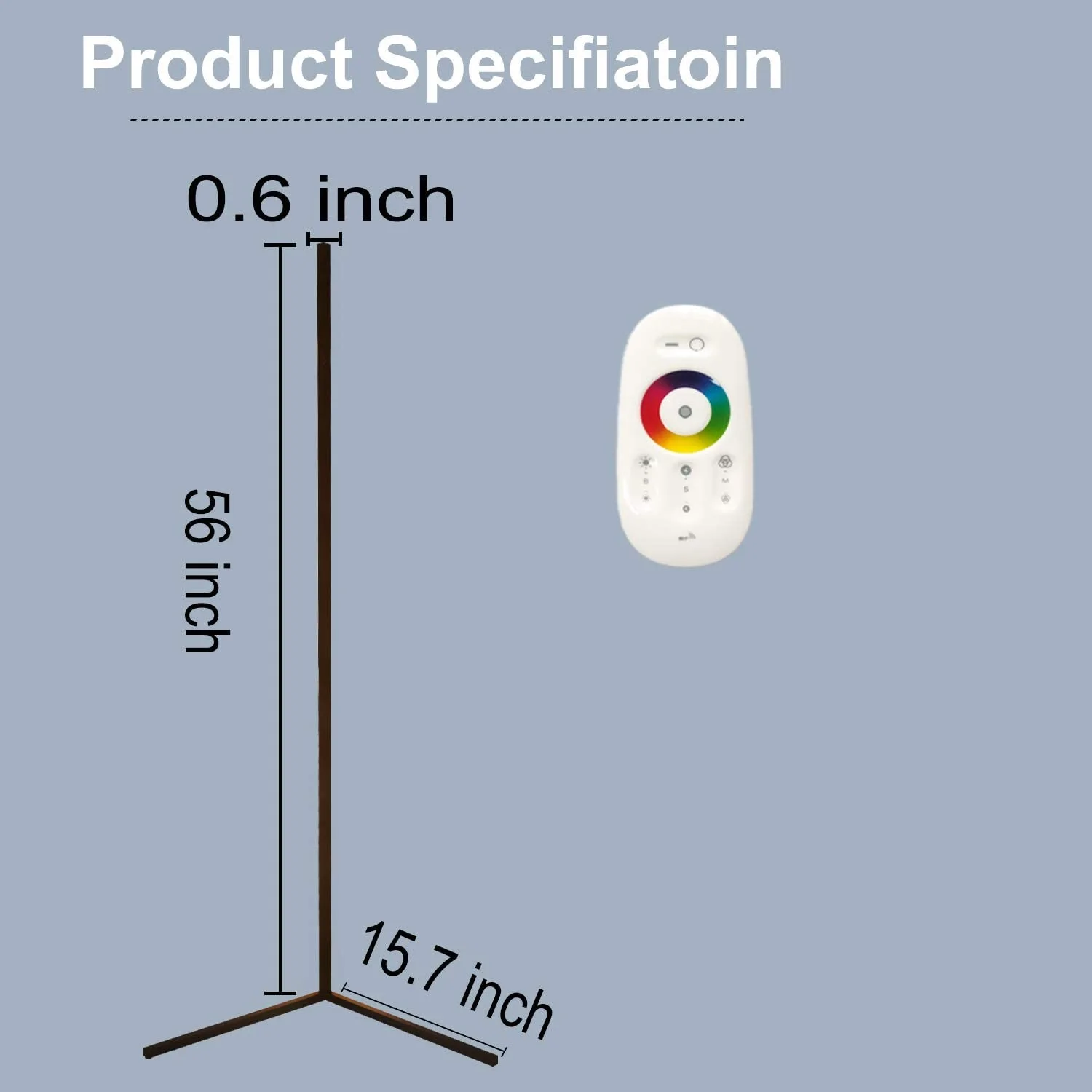 

New Nordic Floor Lamp RGB Standing Corner Led Bar Light Floor Lamp Modern RGB Remote Led Floor Lamps for Living Room Bedroom