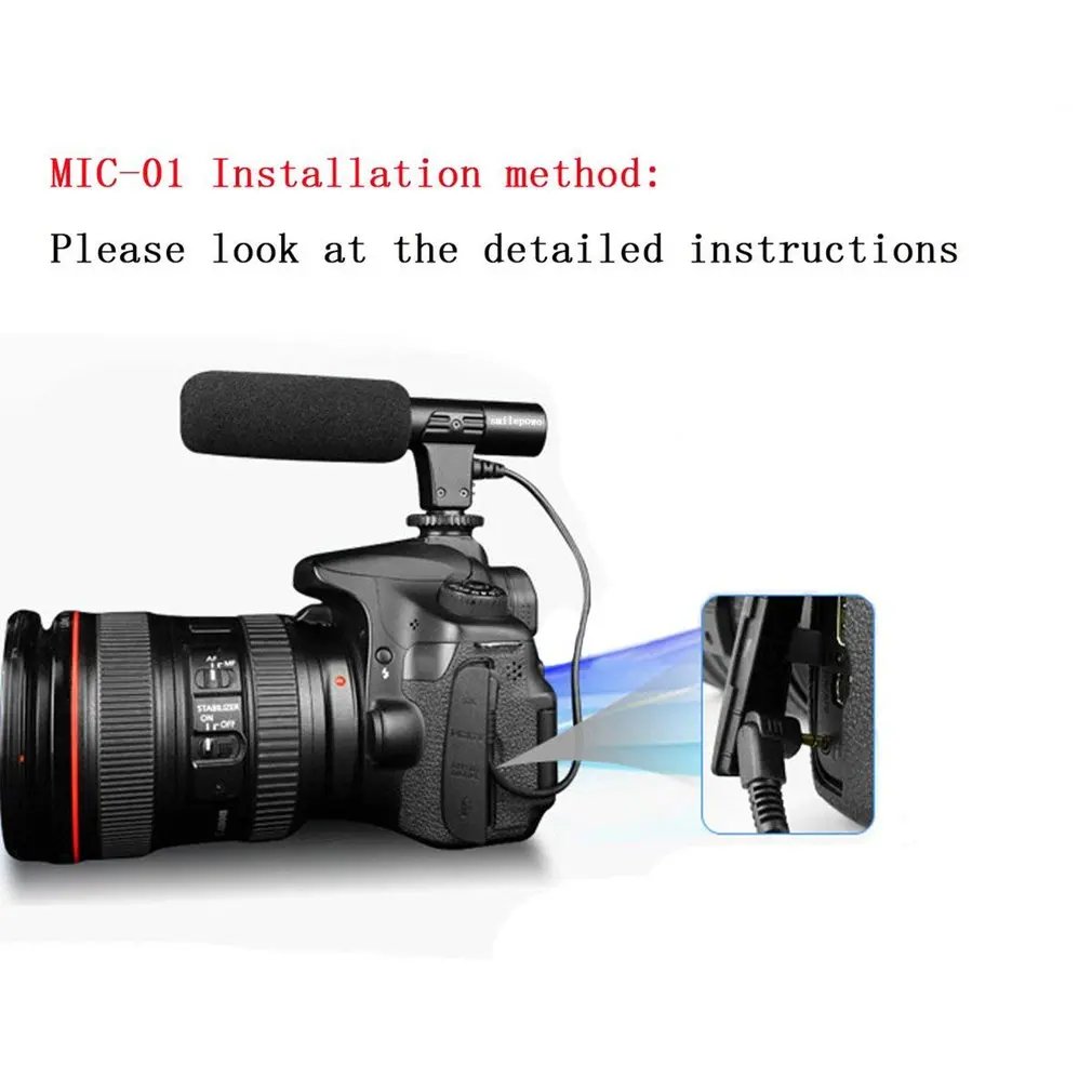 Стерео микрофон для видеокамеры DSLR камеры Nikon Canon Sony Samsung камера|Корпусы камер ОСВ|