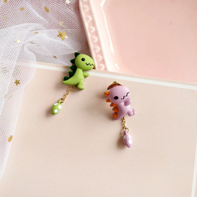 Забавные броши в виде Яйца динозавра из сплава милая панк брошь с динозавром