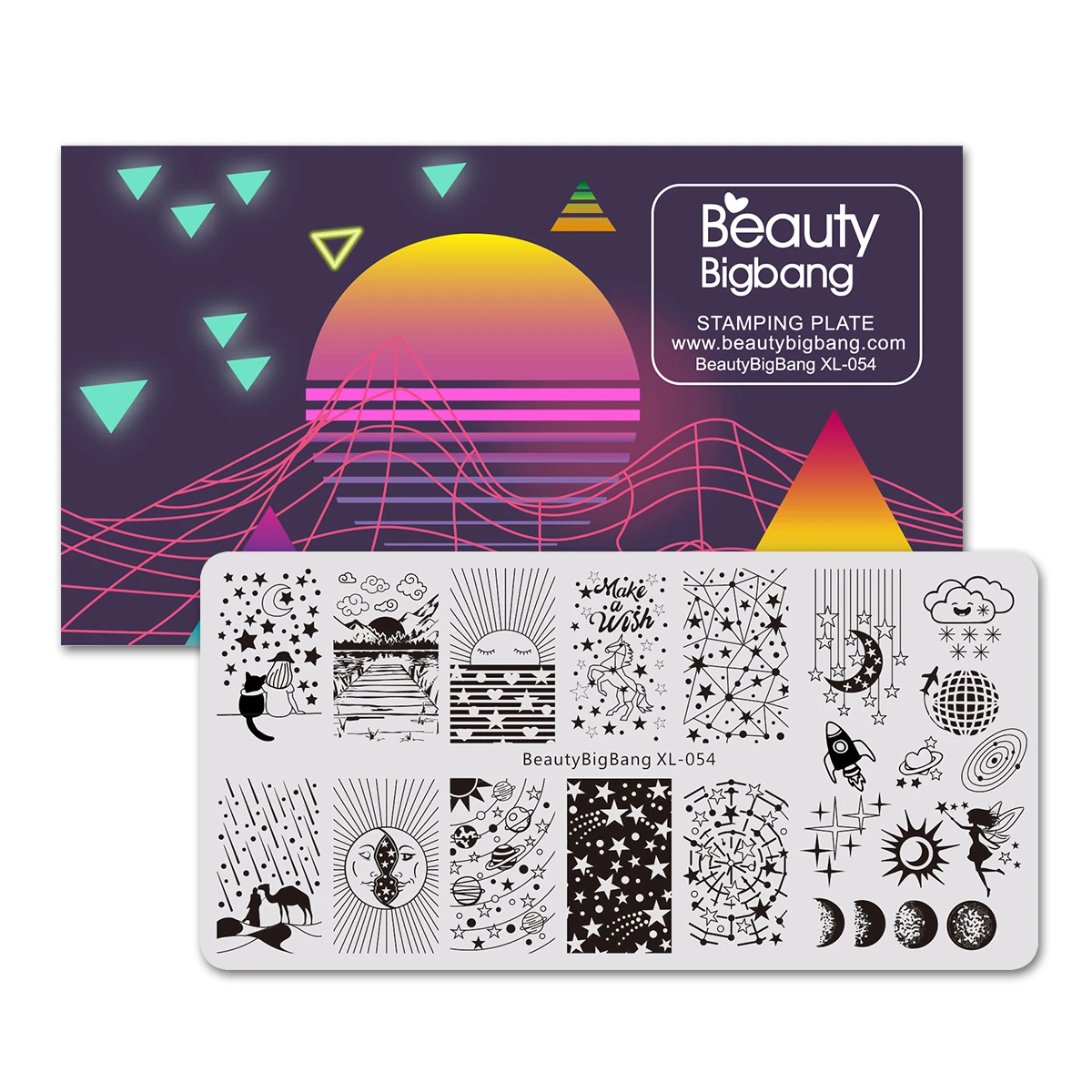 BeautyBigBang Звезда Луна дизайн штамп для ногтей аксессуары Звездное небо трафарет форма для штамповки ногтей пластины инструменты для дизайна ногтей XL-054