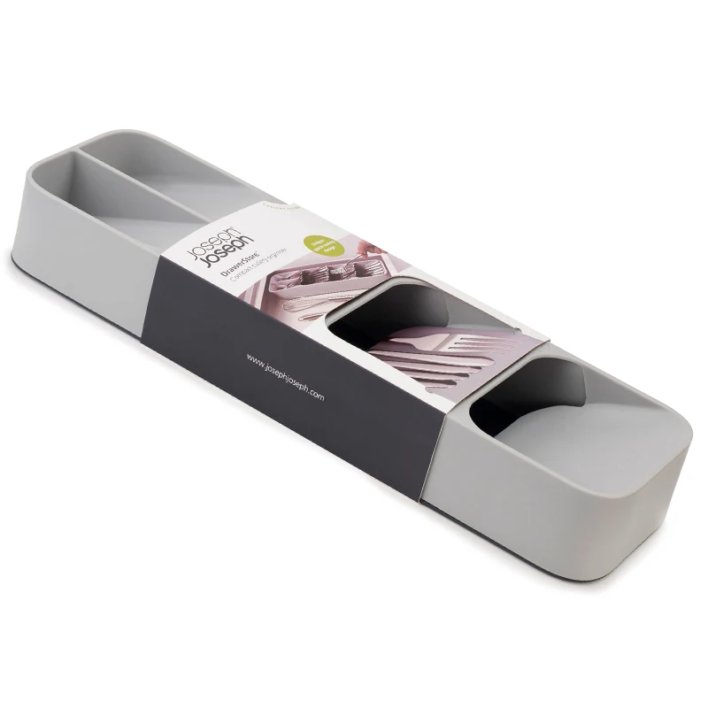 Tableware rack gray Ящик Органайзер стеллаж выдвижной ящик для хранения держатель ножа упаковка для столовых приборов - Цвет: Tableware rack gray