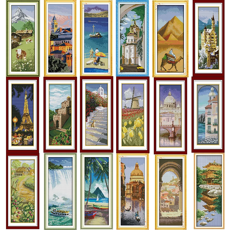 Набор для вышивки крестиком Венеция на воде из серии всемирно известных пейзажей