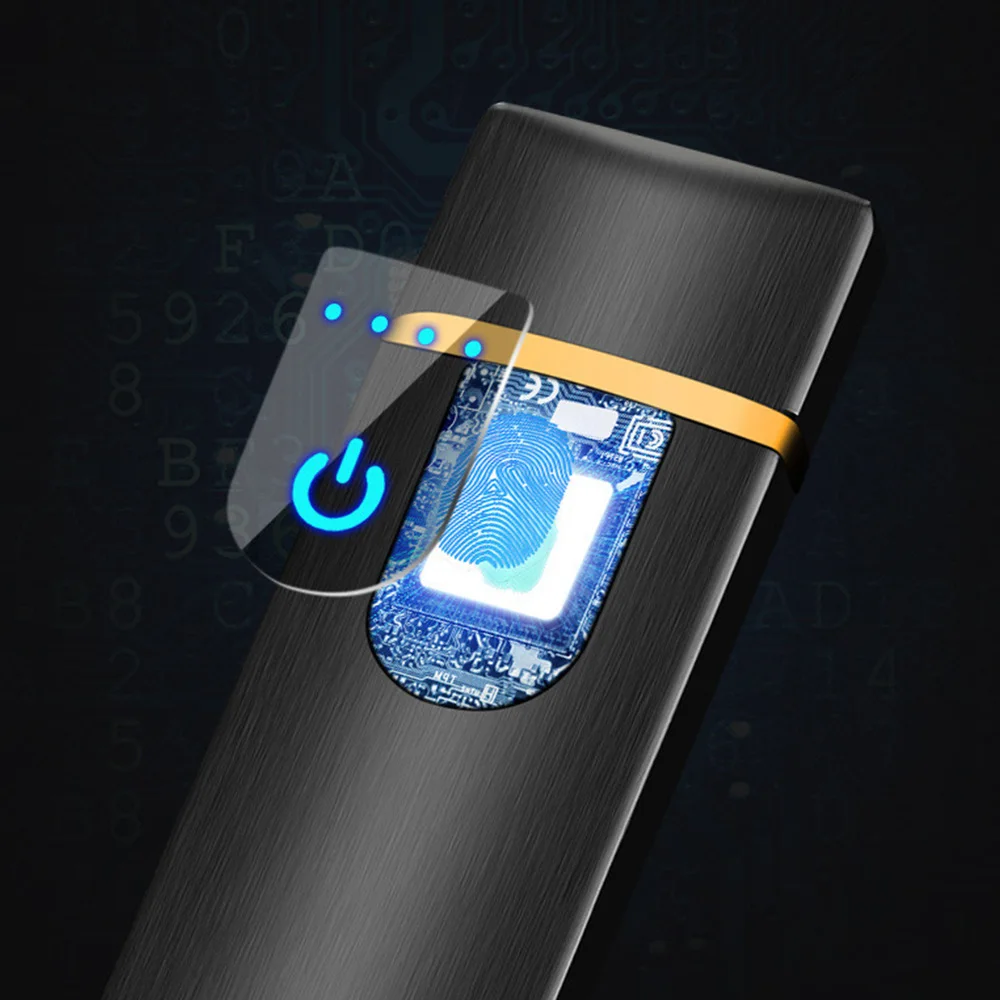 Двусторонняя Зажигалка usb зарядка сенсорный датчик переключатель ветрозащитный