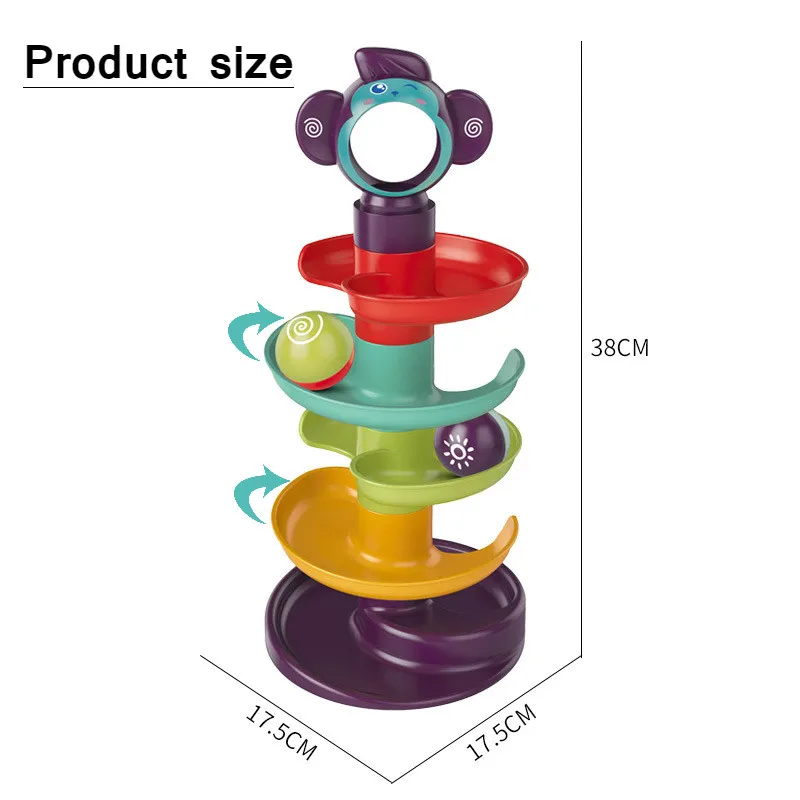 Детский конструктор с поворотным механизмом счастливый вращающийся шарик