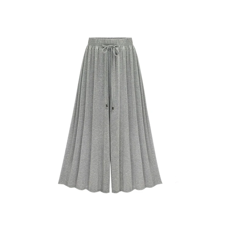 

UUG Summer high-waist wide-leg pants women's nine-point pants were thin wide-leg pants large size loose thin wide-leg pants