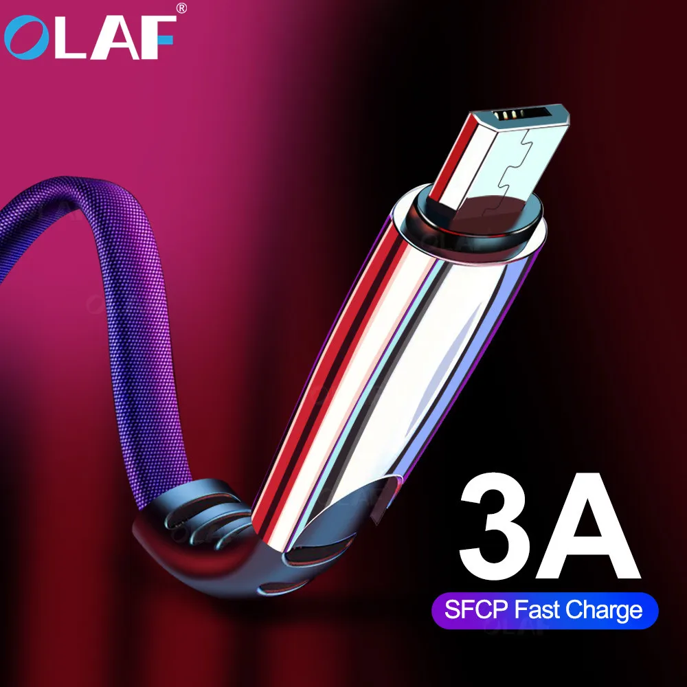 OLAF 1 м 2 3 Micro USB кабель 3A цинковый сплав Быстрая зарядка для Xiaomi Android мобильный