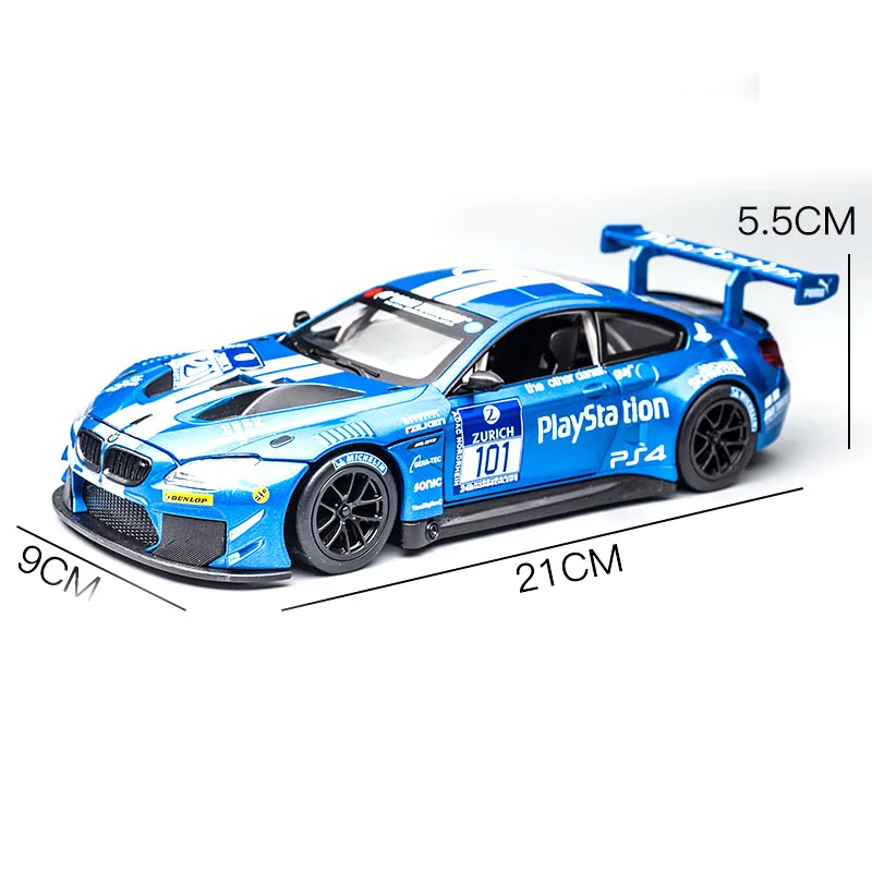 

1:24 BMW M6GT Racing Sports Car Alloy Car Model Gift Simulation Decoration Car Model