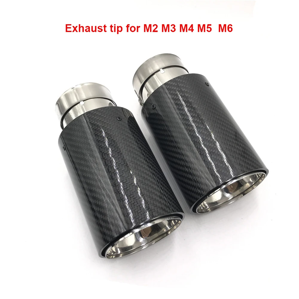 

1 шт. универсальные глянцевые наконечники выхлопной трубы из углеродного волокна для M3 M4 M5 M6 наконечники выхлопной трубы глушителя