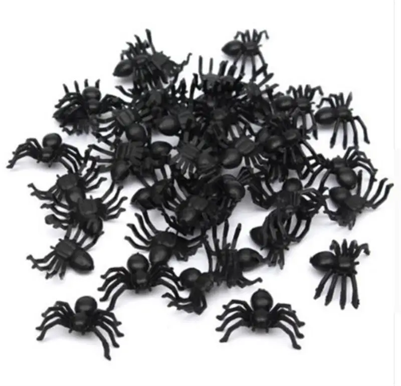 

Halloween Plastic Toy Black Luminous Simulation Small Spider Festival Party Decoration And Supplies