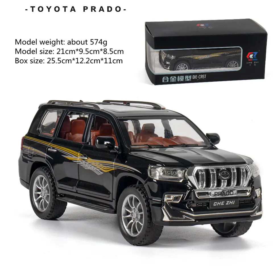 

1:24 Toy Car TOYOTA LAND CRUISER Prado Alloy Car Diecasts Toy Vehicles Pull Back Car Model Kids Birthday Gifts Toys For Children