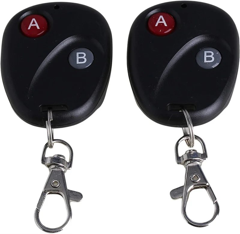 

2pcs/lot 433MHz DC12V 2CH Wireless Remote Control Switch Learning Code AB Key Transmitter 2260 Chip For Garage Door Opener