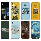 Черный чехол из ТПУ для Xiaomi Redmi 7A, 8, 8A, 9, 9A, 9C, чехол для Redmi Note 8T, 8 Pro, T, Note 9, 9S, 9 Pro, чехол с рисунком в эстетике Ван Гога, Моны Лизы