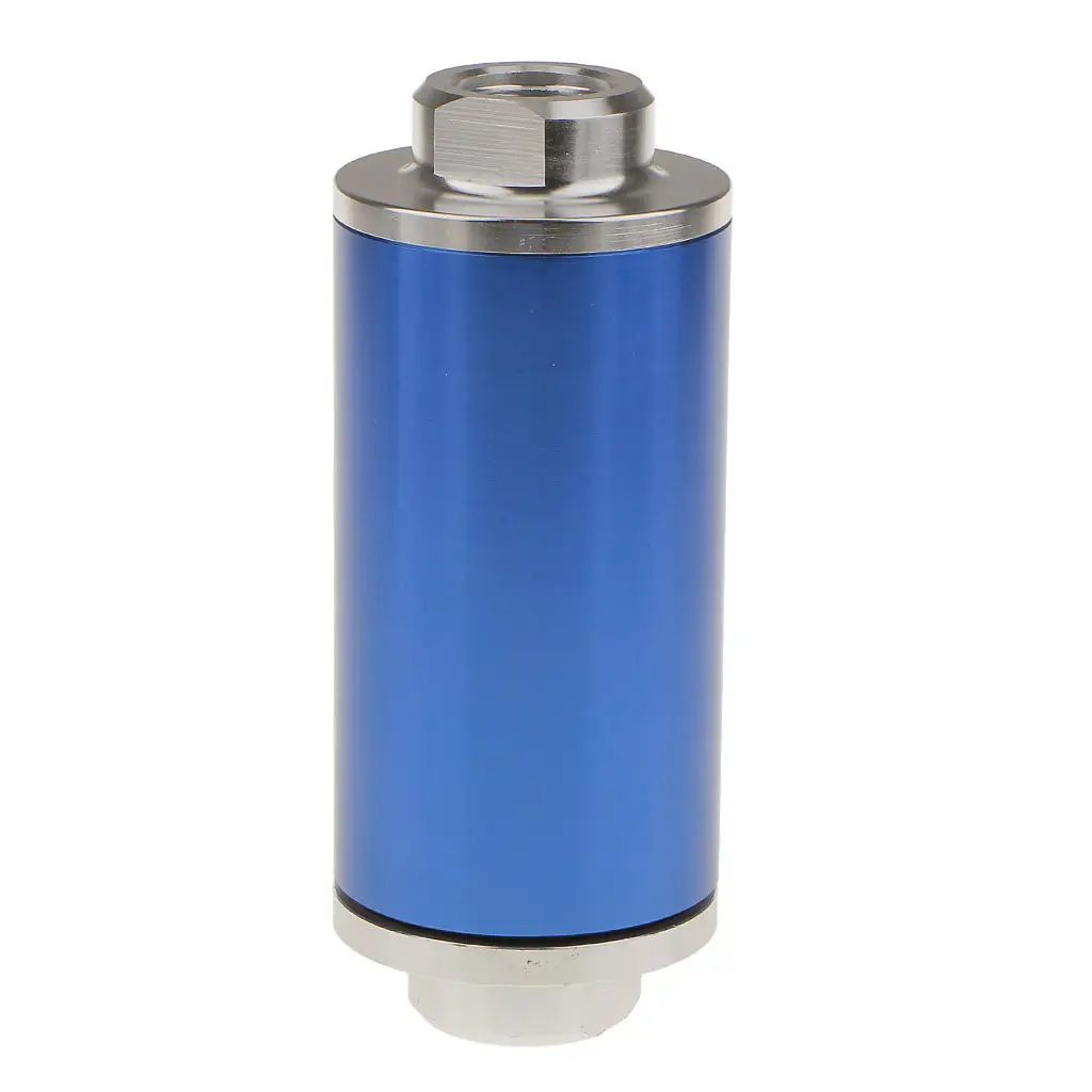 

Inline Fuel Filter with 6pcs AN6/AN8/AN10 Fitting Petrol Gas Filter Universal Blue