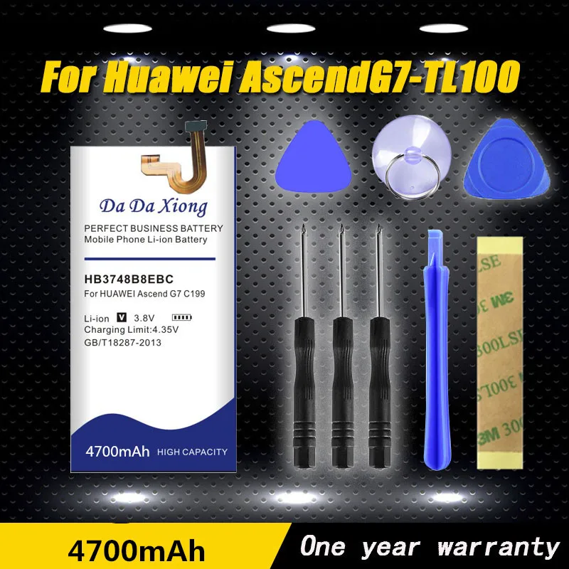 Новый список моделей [HB3748B8EBC] Мобильный телефон Аккумулятор для Huawei AscendG7-TL100 G7