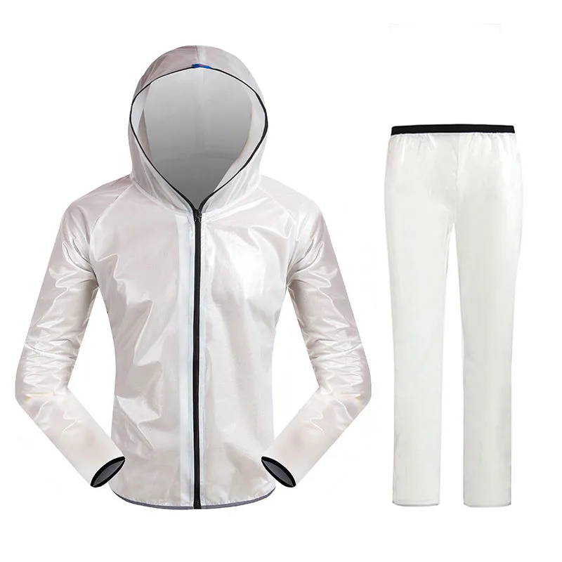 White Rain Suit LIKE RAIN Водонепроницаемый плащ Для мужчин на открытом воздухе для верховой езды, против дождя костюм Для женщин Модный ветрозащитный дождевик плащ для мотоцикла RC01 - Цвет: White Rain Suit