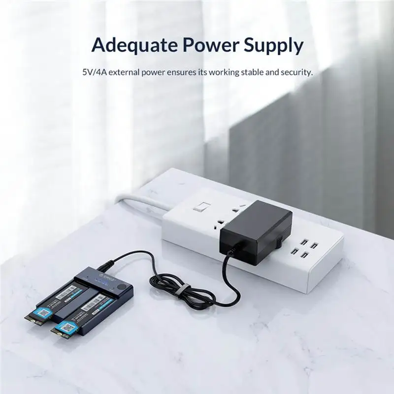 ORICO NVMe M.2 SSD Duplicator Offline Clone USB3.1 Type-C 10Gbps HDD Dock Large Capacity 4TB SSD Hard Drive Reader SSD Enclosure