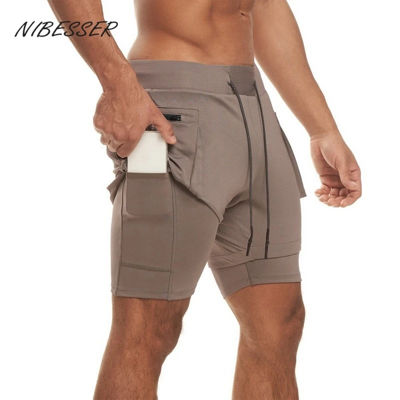 

NIBESSER 2021 Summer Running Jogging Fitness Shorts Shorts Men Sports Sport Gyms Short Pants Men Quick Dry Mens Gym Men Shorts