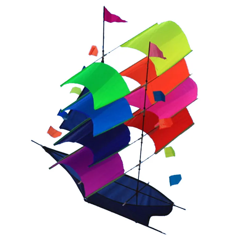 Professional  Stereo Sailing Boat Kite / 3D Power  Kites Single Line Bech With Flying Tools Good Flying