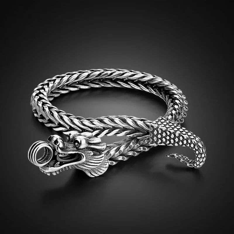

Men's Fashion Personality Domineering Keel Chain Bracelet High Quality Metal Braided Rock Biker Jewelry