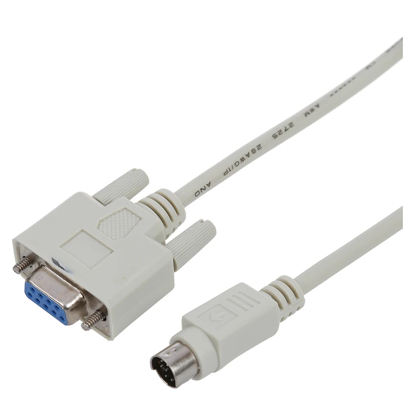Кабель загрузки DB9P до 8P Mini Din RS232 белый 8 2 футов для PLC DVP-EH | Компьютеры и офис